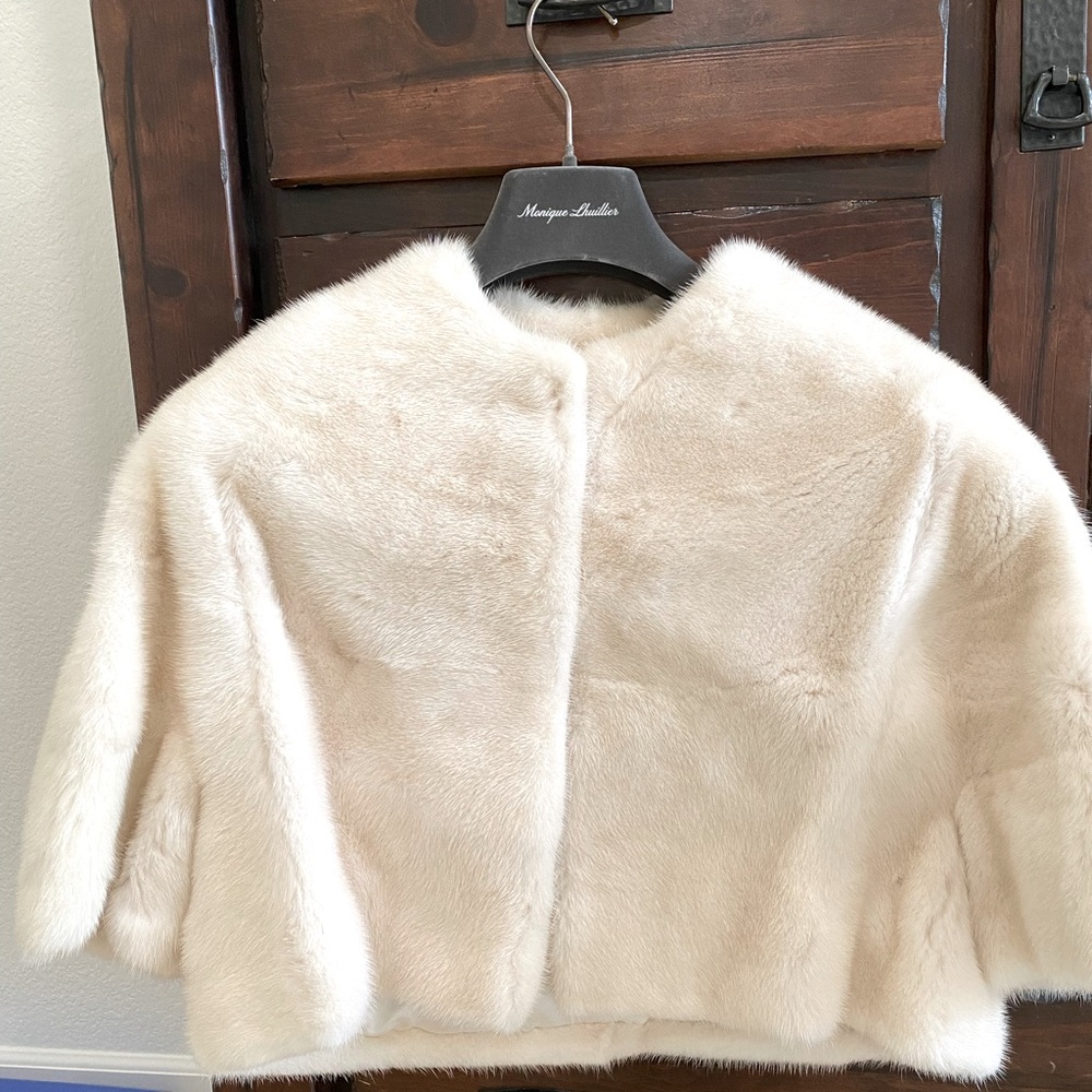 Gorgeous Monique Lhuillier Mink Fur Bolero.